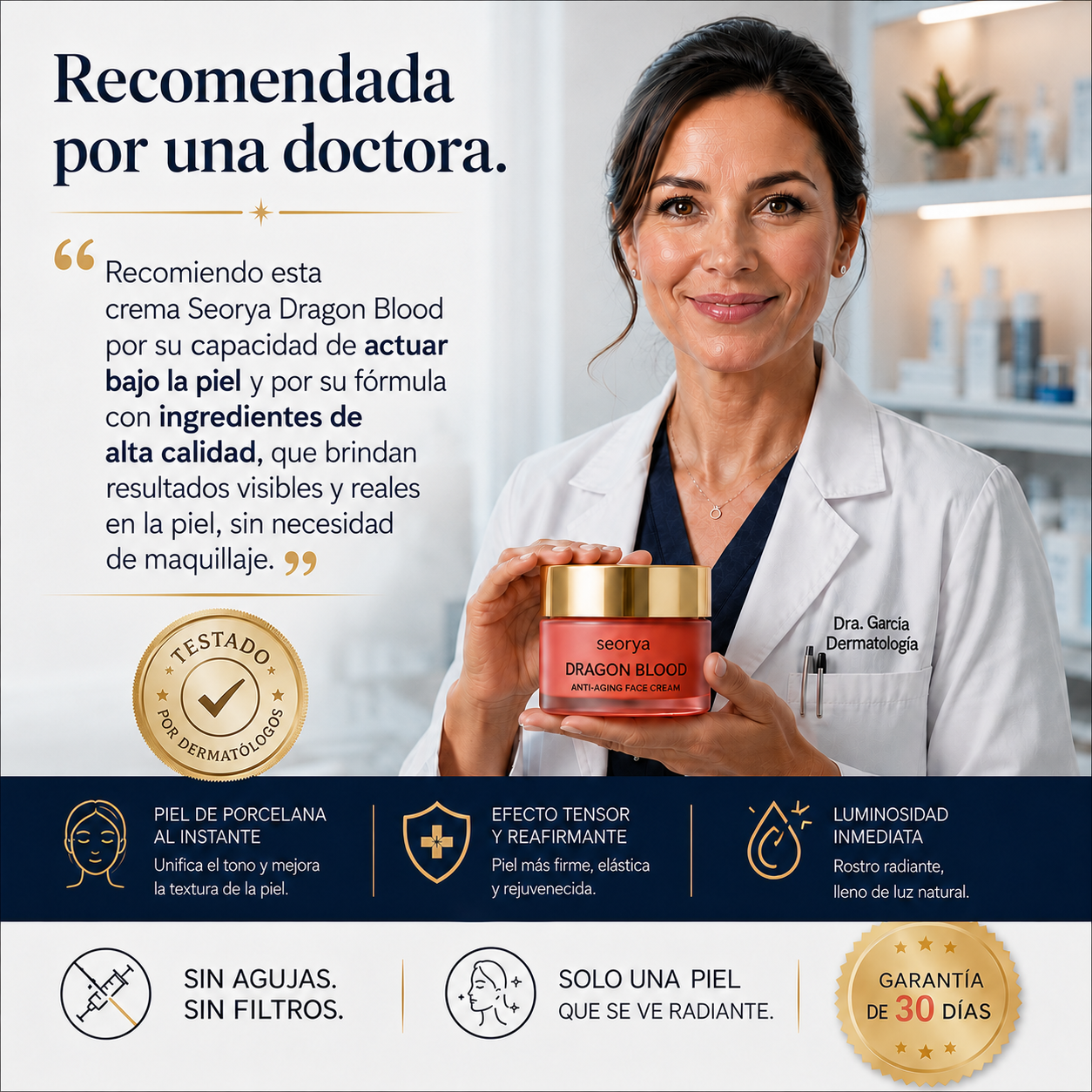Seorya® Dragon Blood – Despierta con una piel visiblemente mas firme y suave.