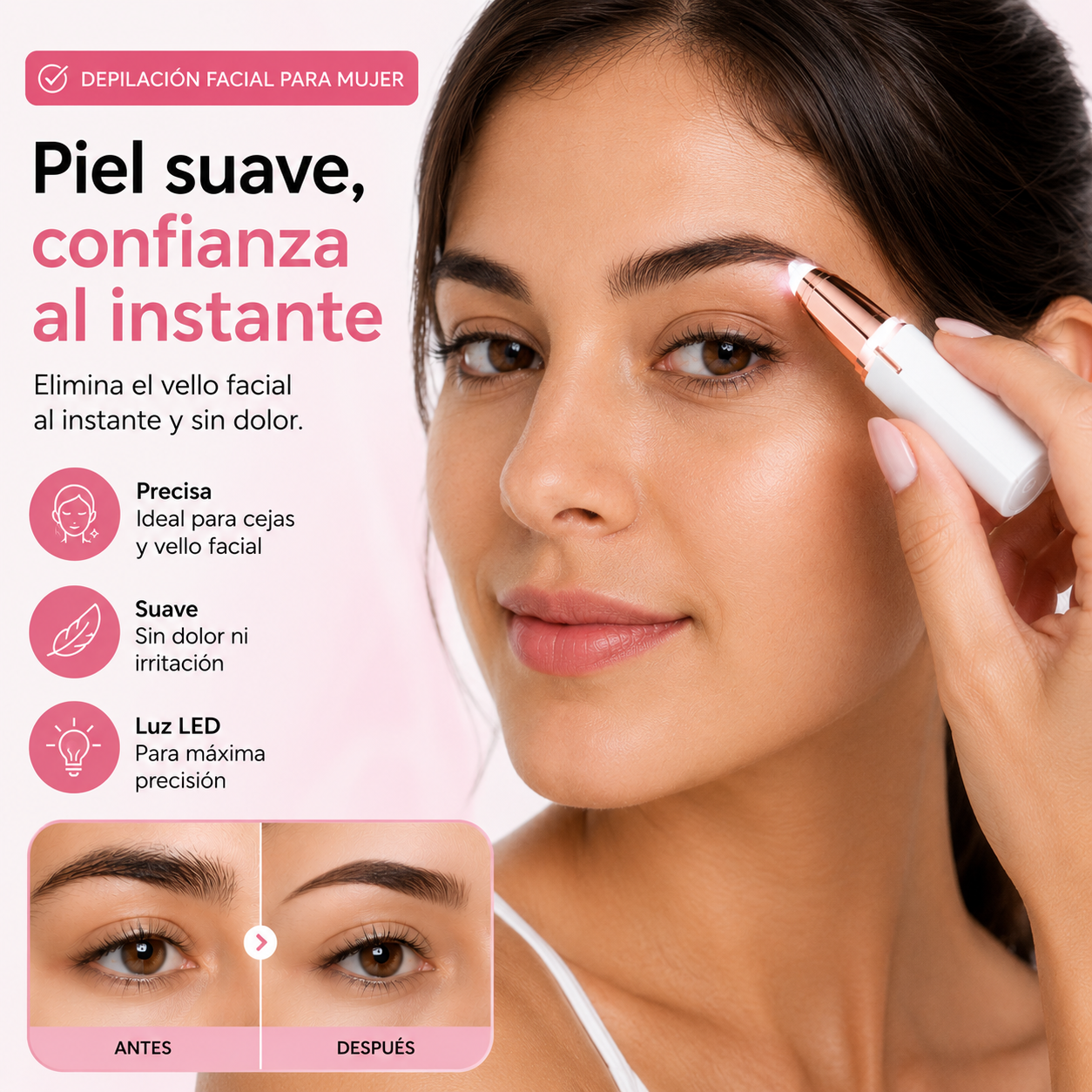Veloura Touch - Eliminador de vello facial - OFERTA 1+1 GRATIS